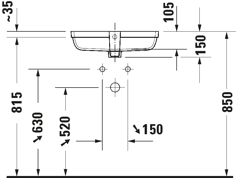 Built-in basin, 039848