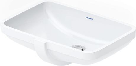 Built-in basin, 03954900282 White High Gloss, Overflow: Yes, grounded