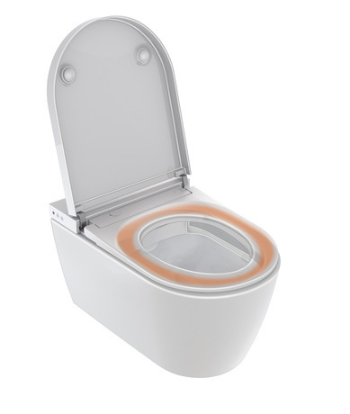 Compact shower toilet Lite, 650001012004310 575 mm, White, Seat material type: Thermoplastic, Lid material type: Thermoplastic, Warm air dryer, Seat heater, Operation type: Remote control, App, Flow rate dryer: 12 m³/h, Operation type: Remote control, App, Energy saving mode: Adjustable, Rated voltage: 220 - 240 V, Frequency: 50 Hz, Packaging dimensions: 378x575x405 mm, Unified Water Label (UWL) Class: 1, Protection type: IPX4