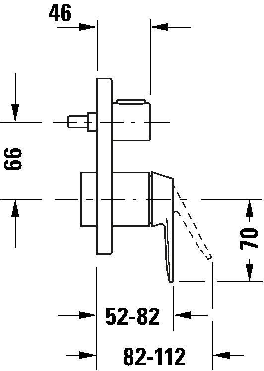 Single lever shower mixer for concealed installation, MH4210012