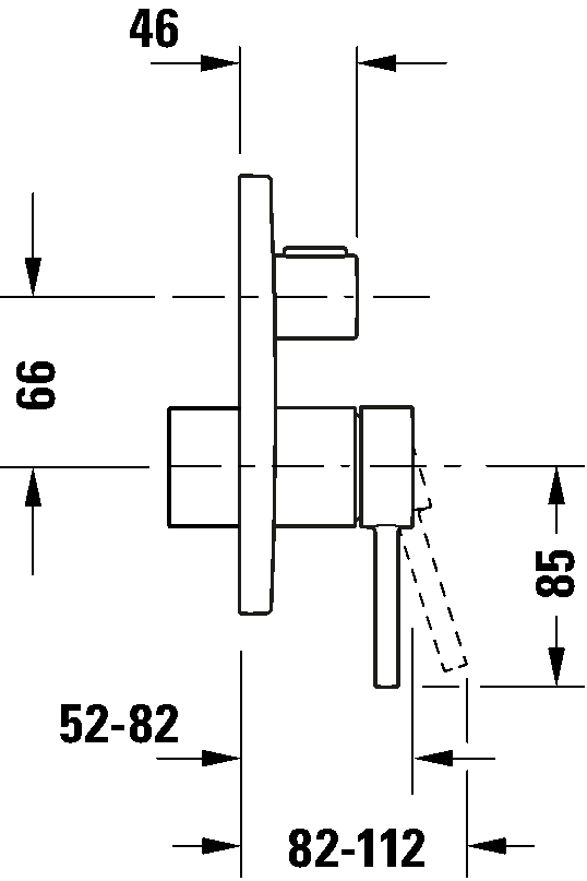 Single lever shower mixer for concealed installation, CE4210012