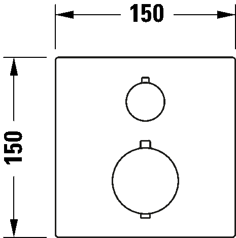 Thermostat for concealed installation, 2 outlets, TH4200013