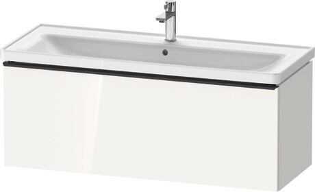 Vanity unit wall-mounted, DE42910BD220000 White High Gloss, Decor, Handle Diamond black