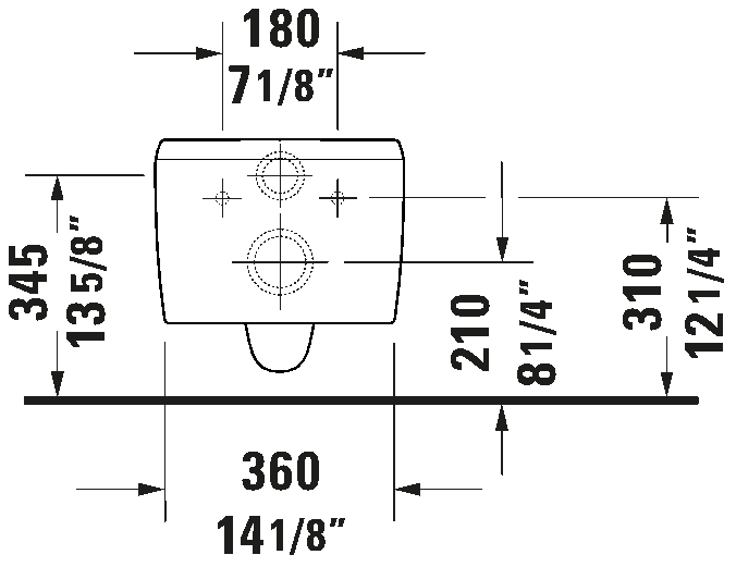 Wall Mounted Toilet, 255609