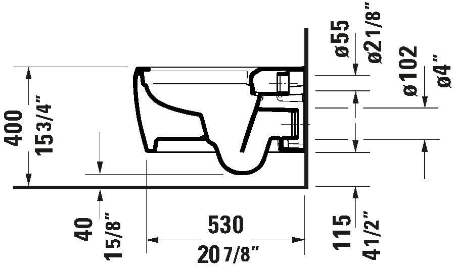 Wall Mounted Toilet, 255609