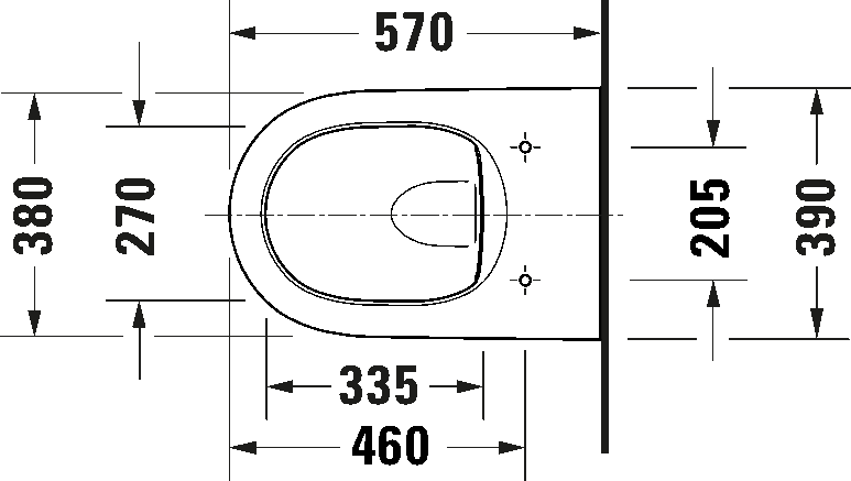 Wall-mounted toilet, 255609