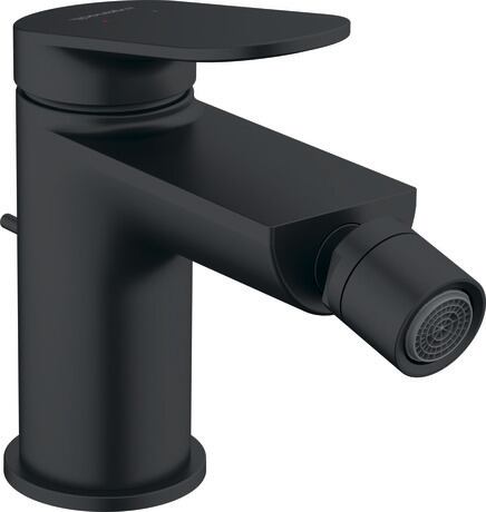 Single lever bidet mixer, WA2400001046 Black Matt, Height: 137 mm, Spout reach: 128 mm, Flow rate (3 bar): 5 l/min