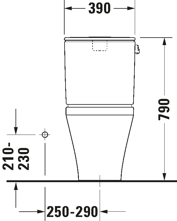 Two-piece toilet, 216001