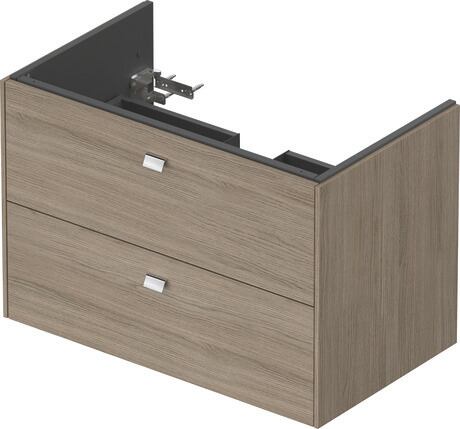 Vanity unit wall-mounted, BR410201035 Oak terra Matt, Decor, Handle Chrome