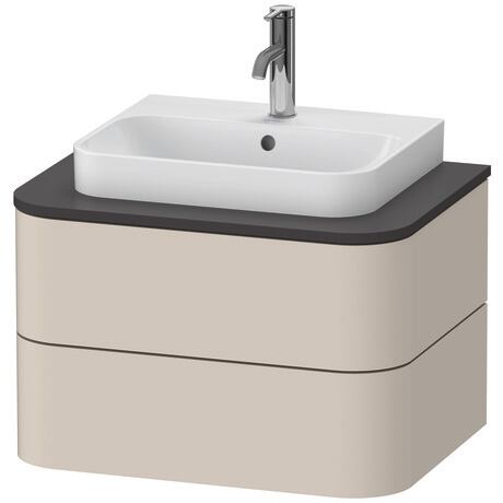 Console vanity unit wall-mounted, HP496008383 taupe Super Matt, Decor