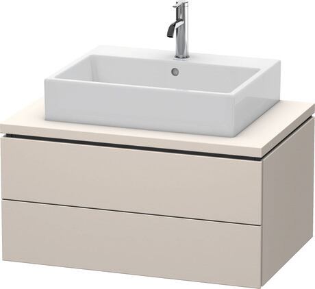 Console vanity unit wall-mounted, LC581708383 taupe Super Matt, Decor