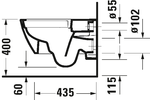 Toilet set wall-mounted, 458209