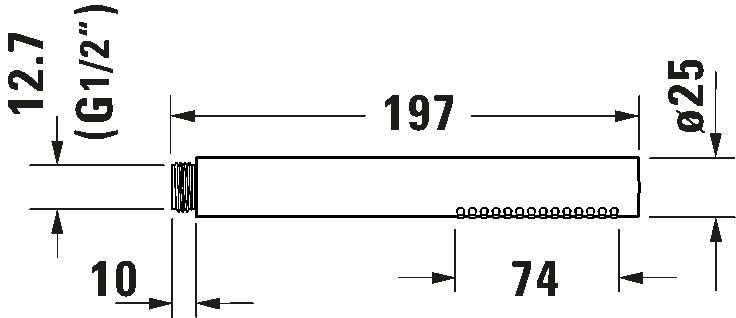 Stick hand shower 1jet MinusFlow, UV0642001