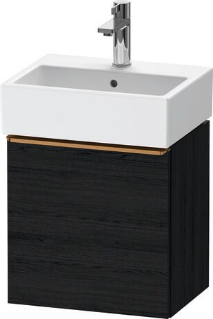 Vanity unit wall-mounted, DE4217L04160000 Black oak Matt, Decor, Handle Bronze