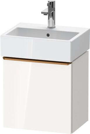 Vanity unit wall-mounted, DE4217L04220000 White High Gloss, Decor, Handle Bronze