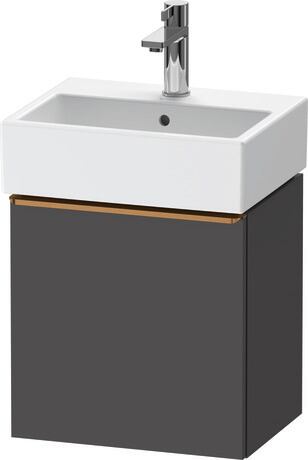 Vanity unit wall-mounted, DE4217L04490000 Graphite Matt, Decor, Handle Bronze