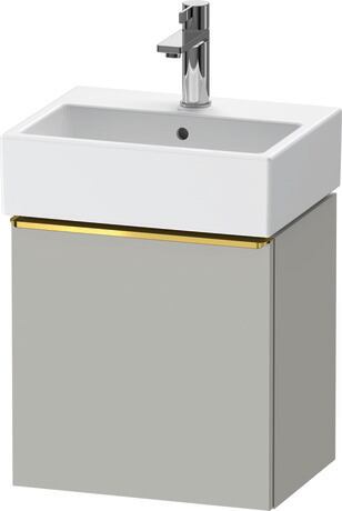 Vanity unit wall-mounted, DE4217L34070000 Concrete grey Matt, Decor, Handle Gold