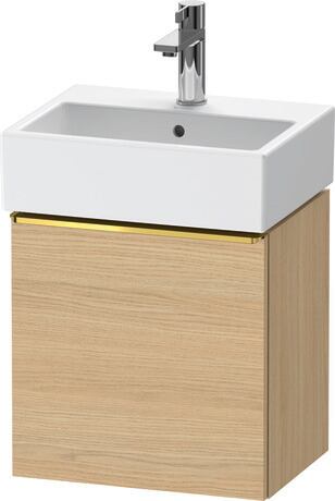 Vanity unit wall-mounted, DE4217L34300000 Natural oak Matt, Decor, Handle Gold