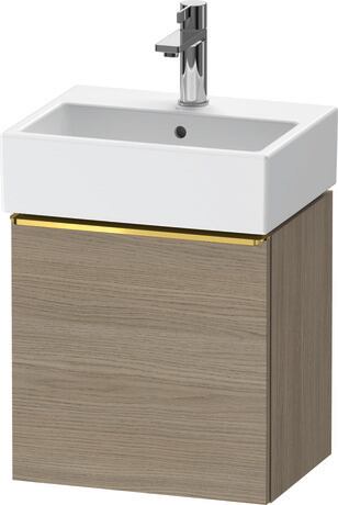 Vanity unit wall-mounted, DE4217L34350000 Oak terra Matt, Decor, Handle Gold