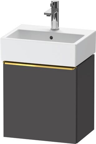 Vanity unit wall-mounted, DE4217L34490000 Graphite Matt, Decor, Handle Gold