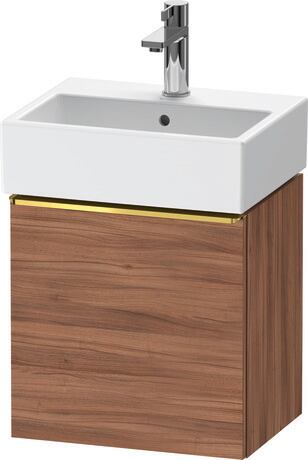 Vanity unit wall-mounted, DE4217L34790000 Walnut Matt, Decor, Handle Gold