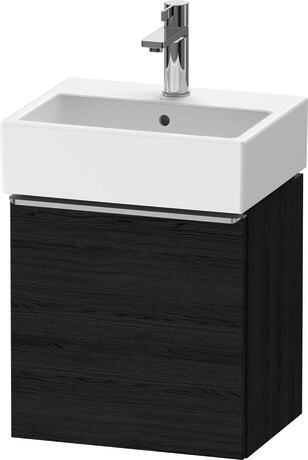 Vanity unit wall-mounted, DE4217L70160000 Black oak Matt, Decor, Handle Stainless steel