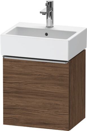 Vanity unit wall-mounted, DE4217L70210000 Walnut dark Matt, Decor, Handle Stainless steel