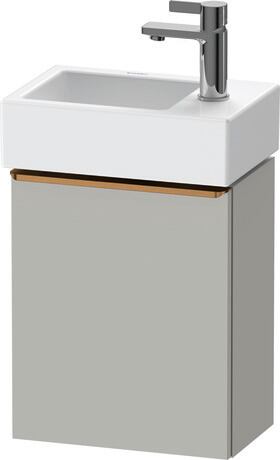 Vanity unit wall-mounted, DE4218L04070000 Concrete grey Matt, Decor, Handle Bronze