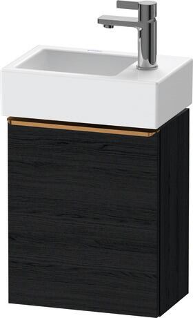 Vanity unit wall-mounted, DE4218L04160000 Black oak Matt, Decor, Handle Bronze