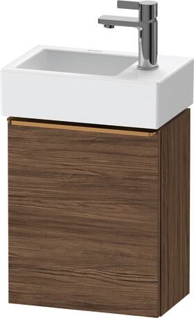 Vanity unit wall-mounted, DE4218L04210000 Walnut dark Matt, Decor, Handle Bronze