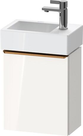 Vanity unit wall-mounted, DE4218L04220000 White High Gloss, Decor, Handle Bronze