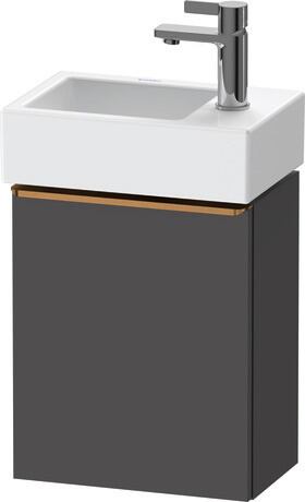 Vanity unit wall-mounted, DE4218L04490000 Graphite Matt, Decor, Handle Bronze