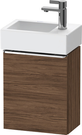 Vanity unit wall-mounted, DE4218L10210000 Walnut dark Matt, Decor, Handle Chrome