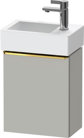 Vanity unit wall-mounted, DE4218L34070000 Concrete grey Matt, Decor, Handle Gold