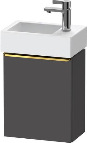 Vanity unit wall-mounted, DE4218L34490000 Graphite Matt, Decor, Handle Gold