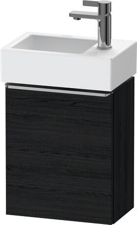 Vanity unit wall-mounted, DE4218L70160000 Black oak Matt, Decor, Handle Stainless steel