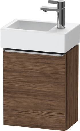 Vanity unit wall-mounted, DE4218L70210000 Walnut dark Matt, Decor, Handle Stainless steel