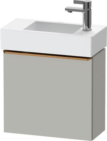 Vanity unit wall-mounted, DE4219L04070000 Concrete grey Matt, Decor, Handle Bronze