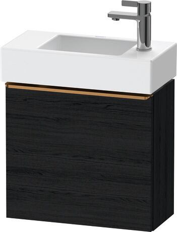 Vanity unit wall-mounted, DE4219L04160000 Black oak Matt, Decor, Handle Bronze