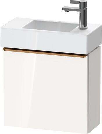 Vanity unit wall-mounted, DE4219R04220000 White High Gloss, Decor, Handle Bronze