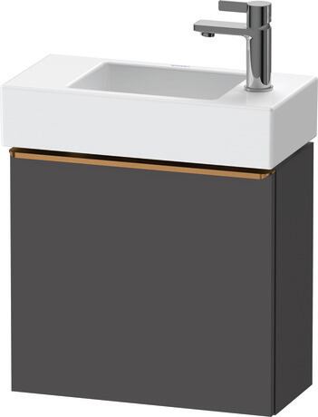 Vanity unit wall-mounted, DE4219L04490000 Graphite Matt, Decor, Handle Bronze