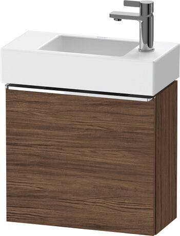 Vanity unit wall-mounted, DE4219L10210000 Walnut dark Matt, Decor, Handle Chrome