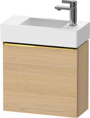 Vanity unit wall-mounted, DE4219L34300000 Natural oak Matt, Decor, Handle Gold