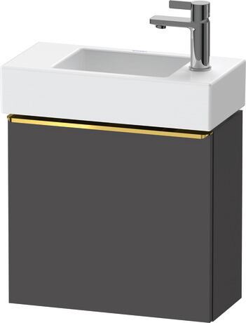 Vanity unit wall-mounted, DE4219L34490000 Graphite Matt, Decor, Handle Gold