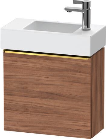 Vanity unit wall-mounted, DE4219L34790000 Walnut Matt, Decor, Handle Gold