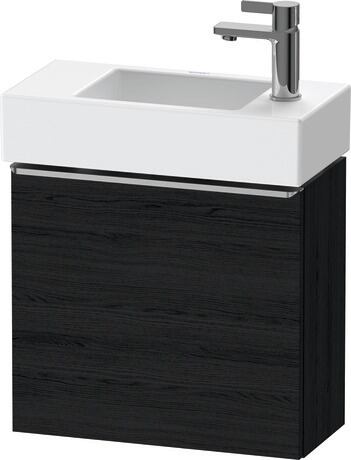 Vanity unit wall-mounted, DE4219L70160000 Black oak Matt, Decor, Handle Stainless steel