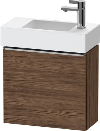 Vanity unit wall-mounted, DE4219L70210000 Walnut dark Matt, Decor, Handle Stainless steel