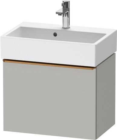 Vanity unit wall-mounted, DE4229004070000 Concrete grey Matt, Decor, Handle Bronze