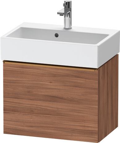 Vanity unit wall-mounted, DE4229004790000 Walnut Matt, Decor, Handle Bronze