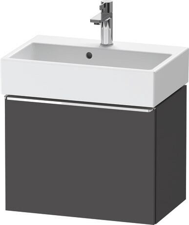 Vanity unit wall-mounted, DE4229010490000 Graphite Matt, Decor, Handle Chrome